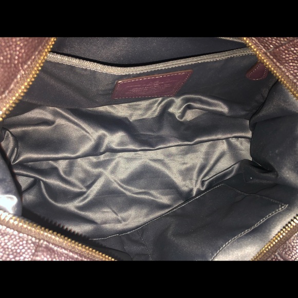Deep purple caviar leather coach satchel - Picture 4 of 5